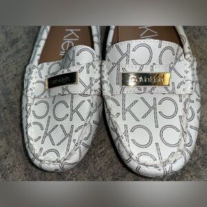 Leana Ck Monogram Pu Loafers